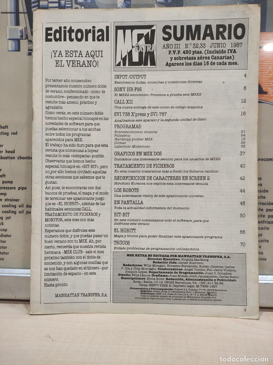 Videojuegos y consolas: Revista MSX extra n 32-33 1987 - Foto 1