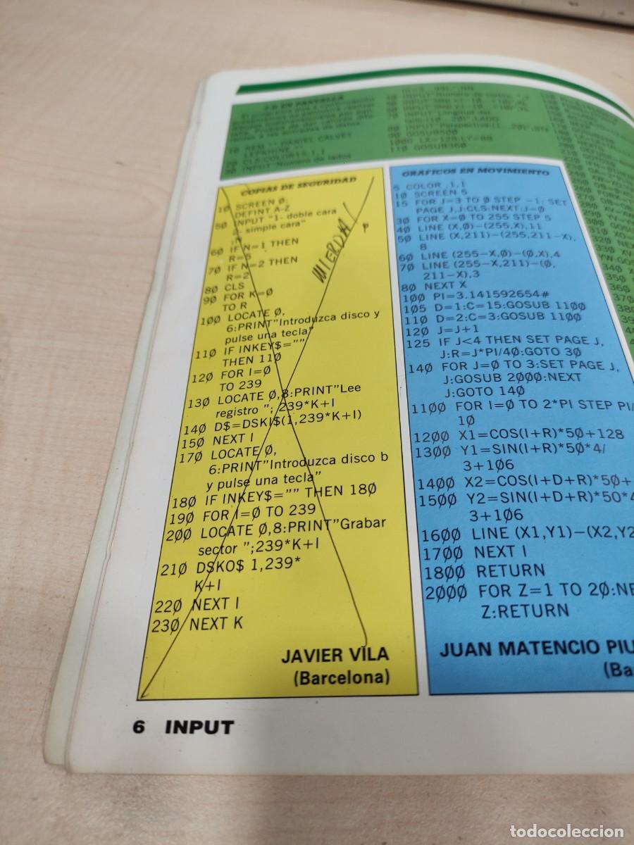 Videojuegos y consolas: Revista input MSX n 15 - Foto 3