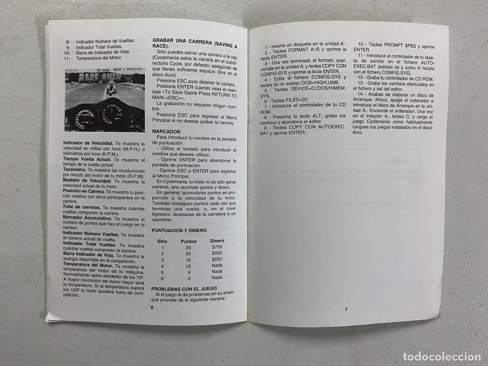 Videojuegos y consolas: CYCLEMANIA - MANUAL DE VIDEOJUEGO EN ESPA&Ntilde;OL - Foto 5