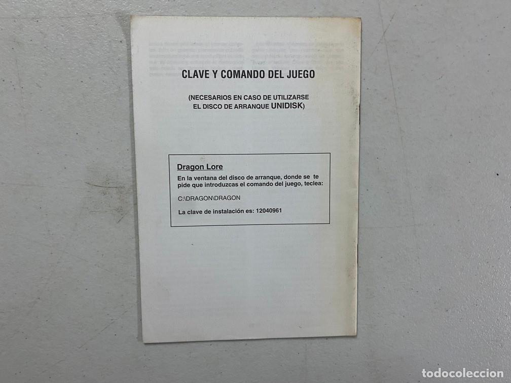 Videojuegos y consolas: DRAGON LORE - MANUAL DE VIDEOJUEGO EN ESPA&Ntilde;OL - Foto 2