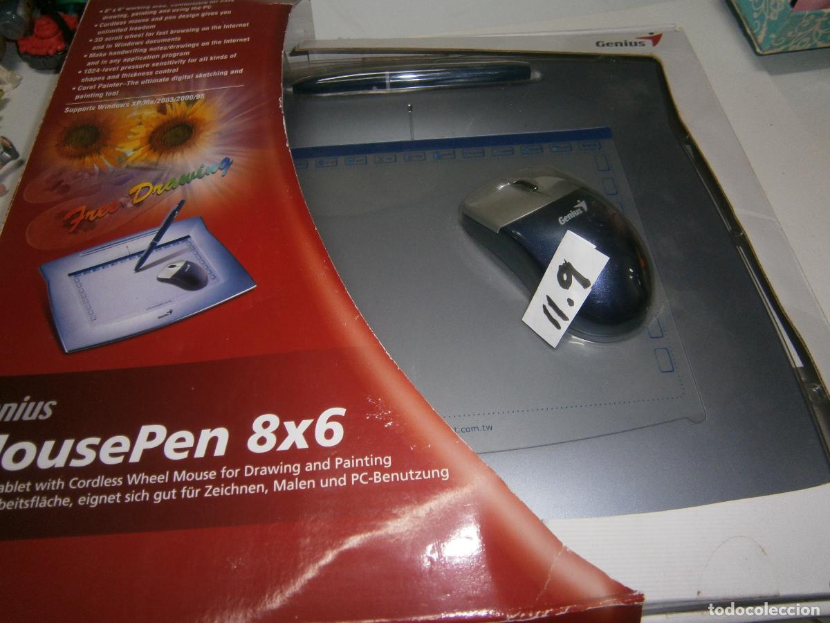 Videojuegos y Consolas: ANTIGUA TABLETA GRAFICA GENIUS MOUSEPEN 8X6 CON LAPIZ Y RATON INALAMBRICOS EN SU CAJA