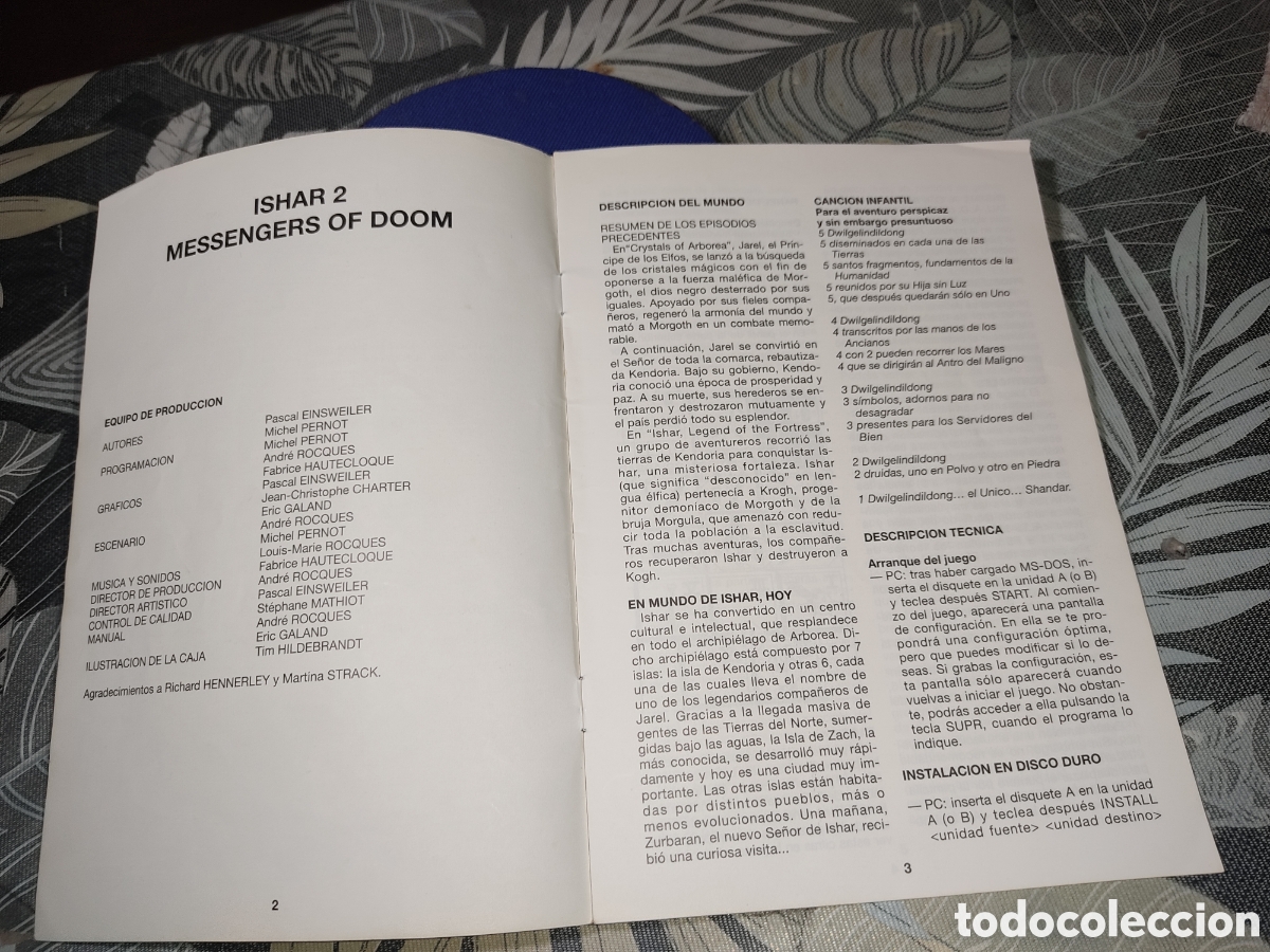 Videojuegos y consolas: Libro de instrucciones del juego Ishar 2 - Foto 3