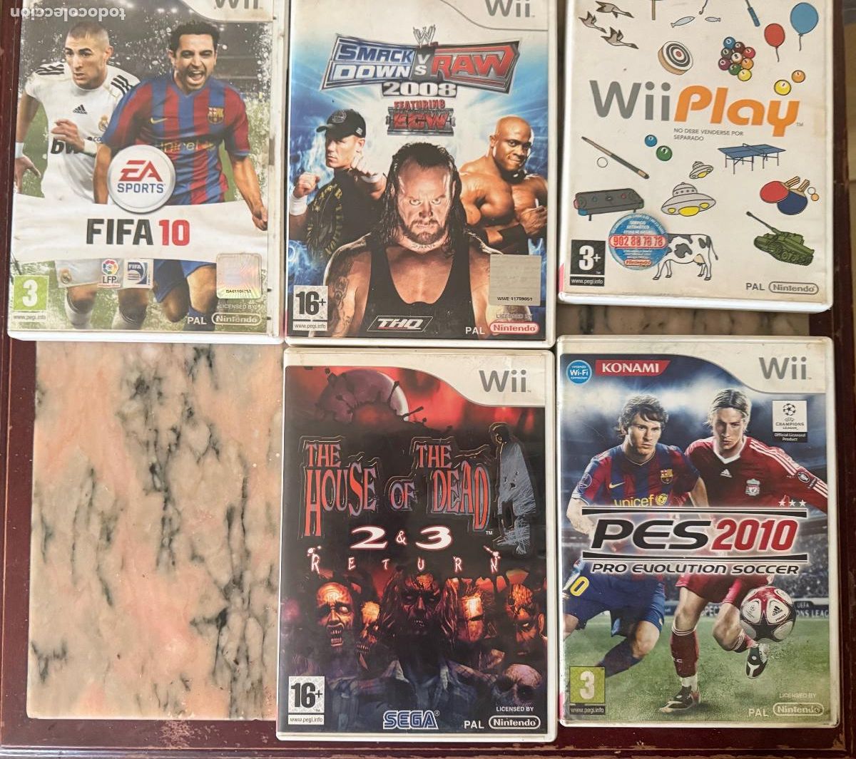 Videojuegos y Consolas: Lote de 5 juegos para la Wiii