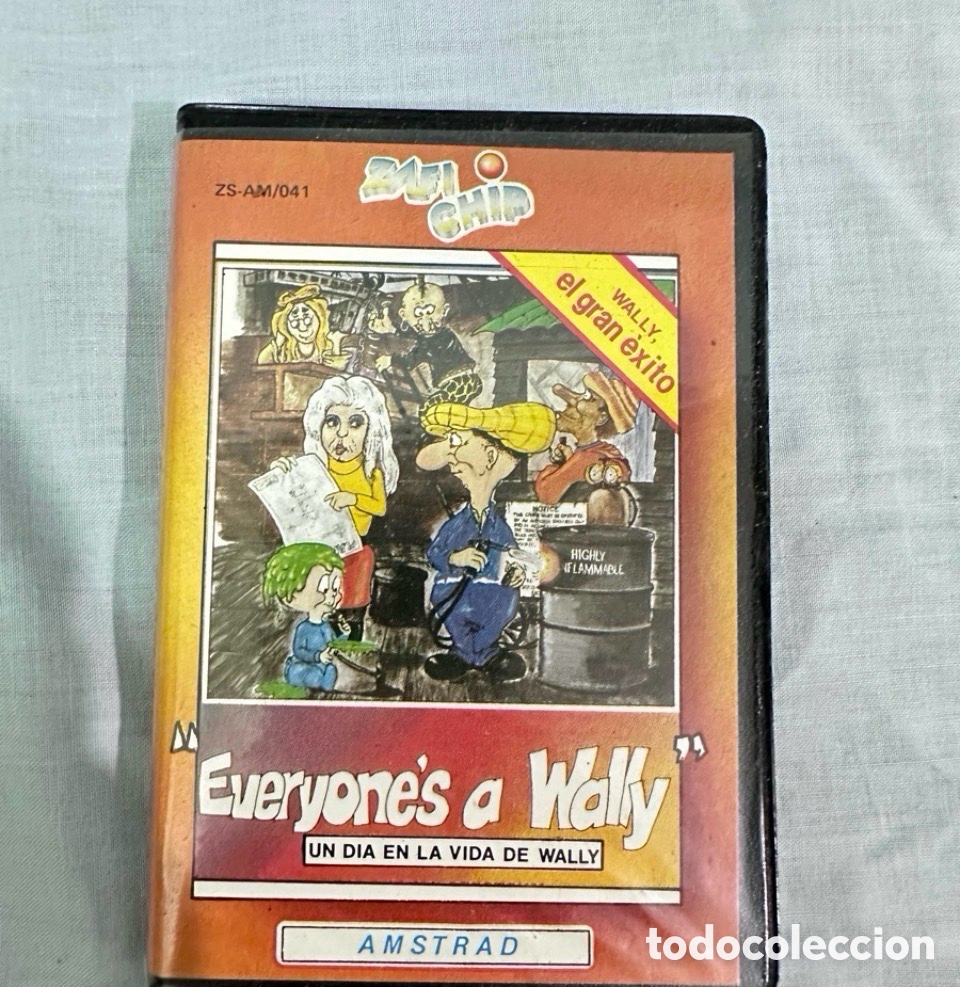 Videojuegos y Consolas: Everyone's a Wally-AMSTRAD CASSETTE-ESTUCHE PVC NEGRO-1984