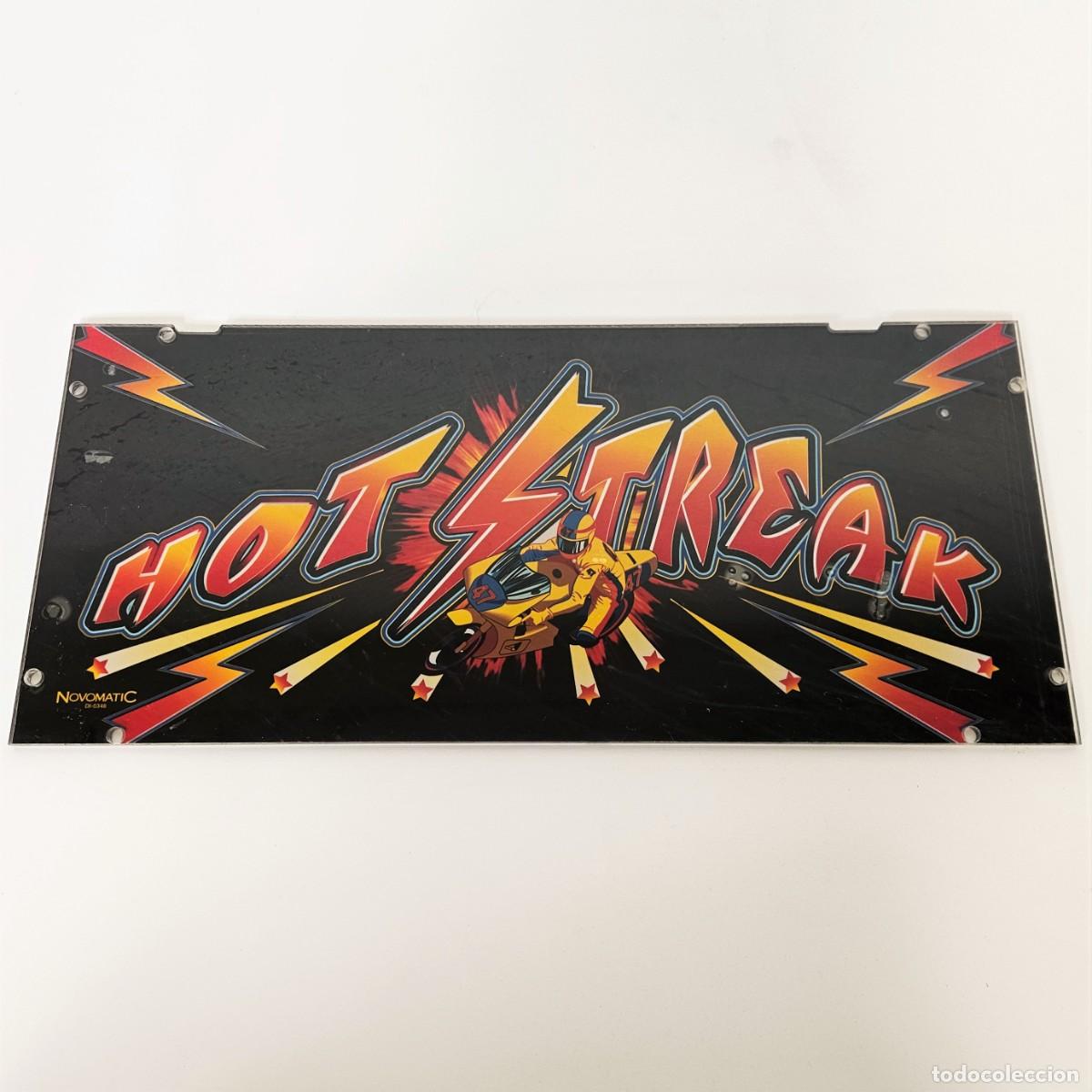 Videojuegos y Consolas: Expositor de acr&iacute;lico para maquina de jugar de videojuegos &rdquo;Hot Streak&rdquo;. 1980 - 1985