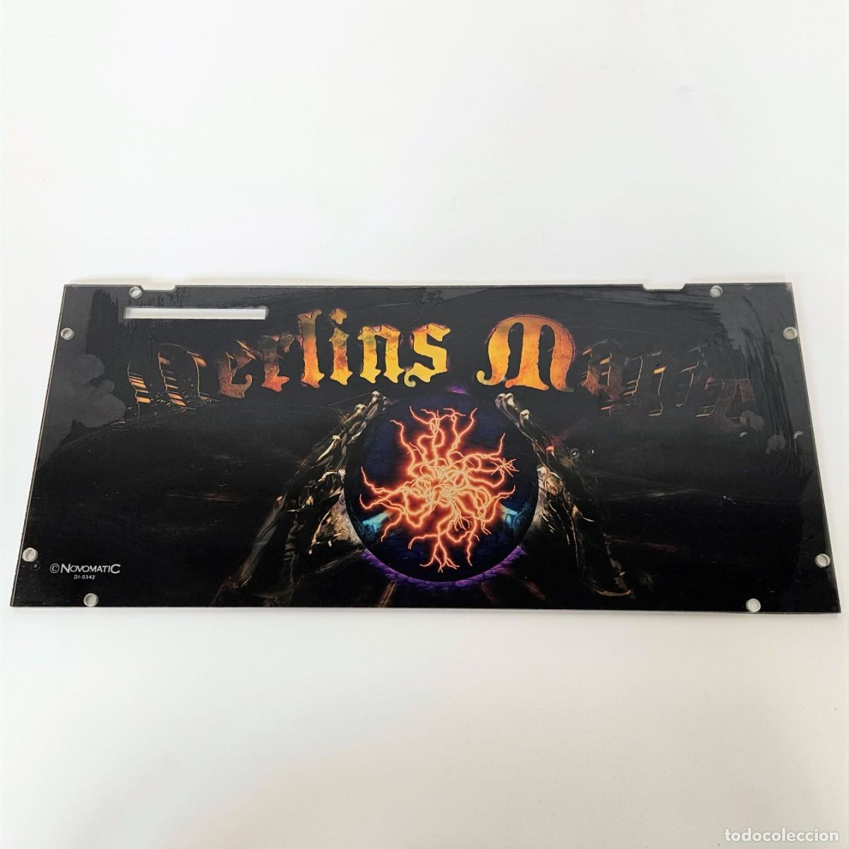 Videojuegos y Consolas: Expositor de acr&iacute;lico para maquina de jugar de videojuegos &rdquo;Merlins Magic&rdquo; de Novomatic. 1980 -1985
