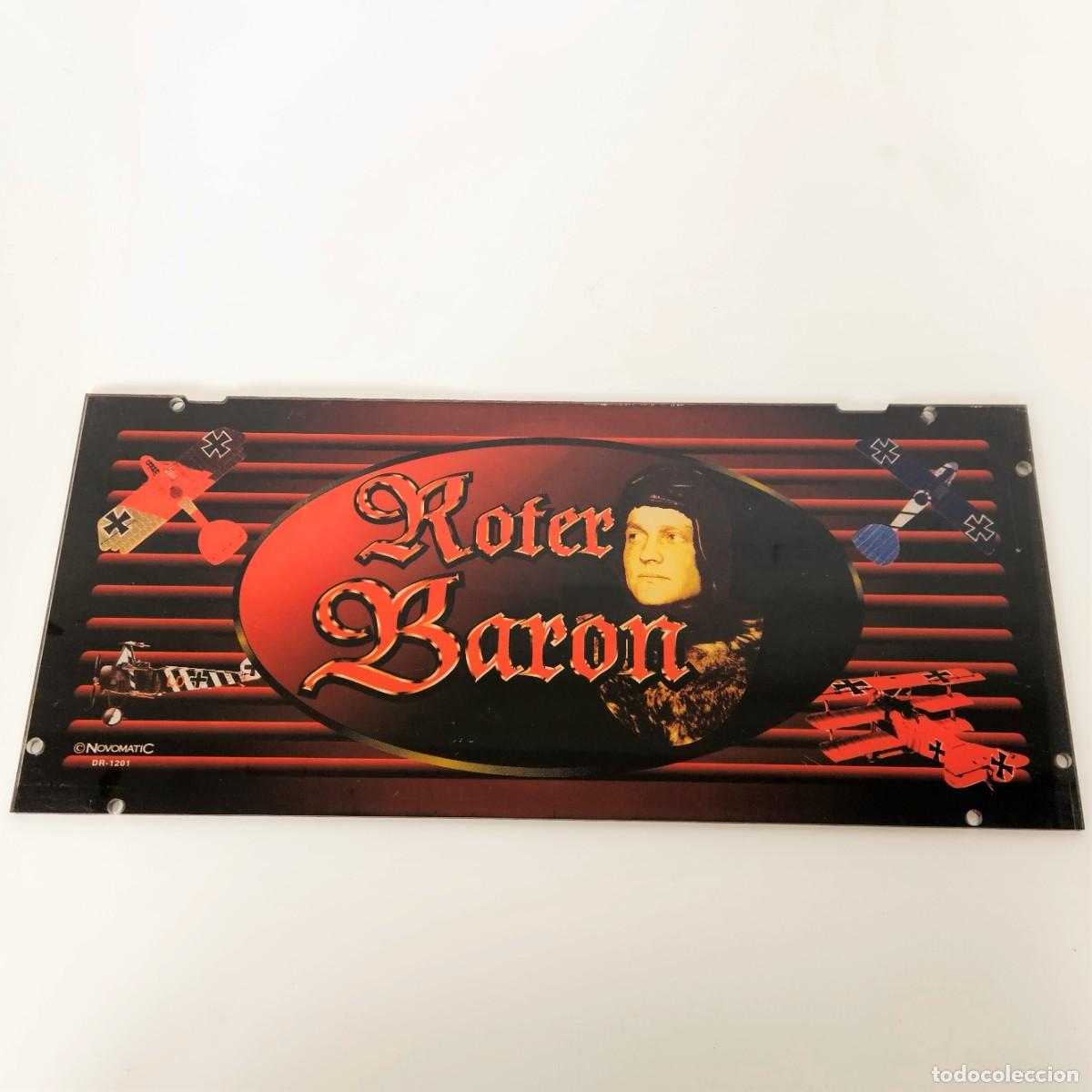 Videojuegos y Consolas: Expositor de acr&iacute;lico para maquina de jugar de videojuegos &rdquo;Roter Baron&rdquo; de Novomatic. 1980 -1985