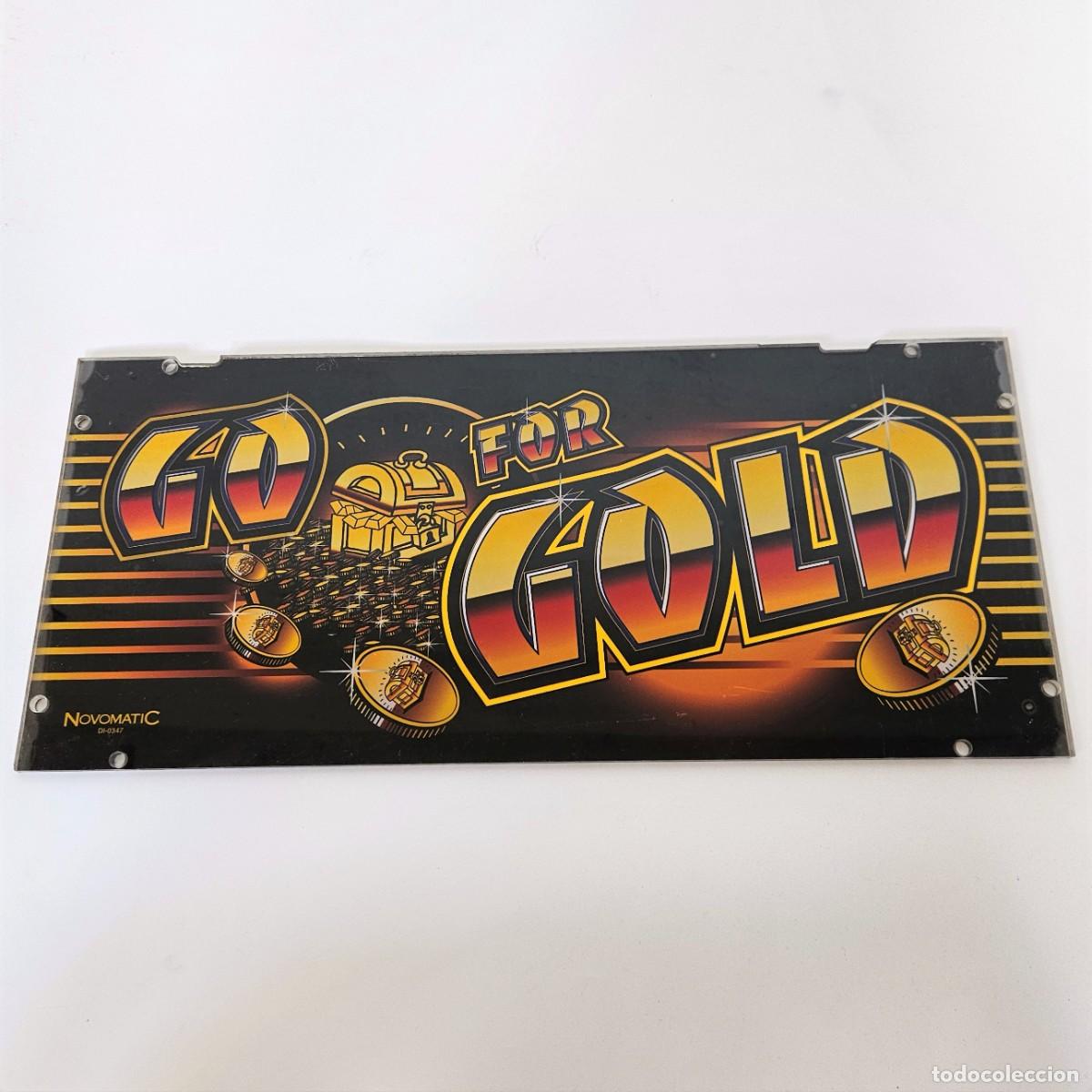 Videojuegos y Consolas: Expositor de acr&iacute;lico para maquina de jugar de videojuegos &rdquo;Go for Gold&rdquo; de Novomatic. 1980 -1985