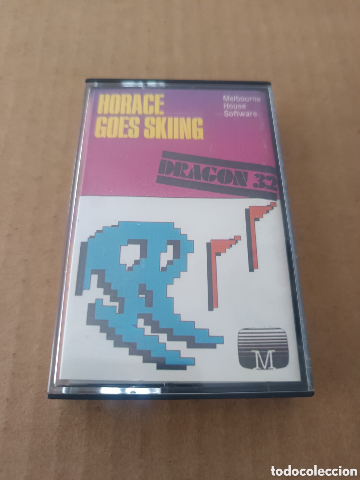 Videojuegos y Consolas: Juego Drag&oacute;n 32 Cinta Cassette Horace Goes Skiing (Melbourne House Software, 1984).