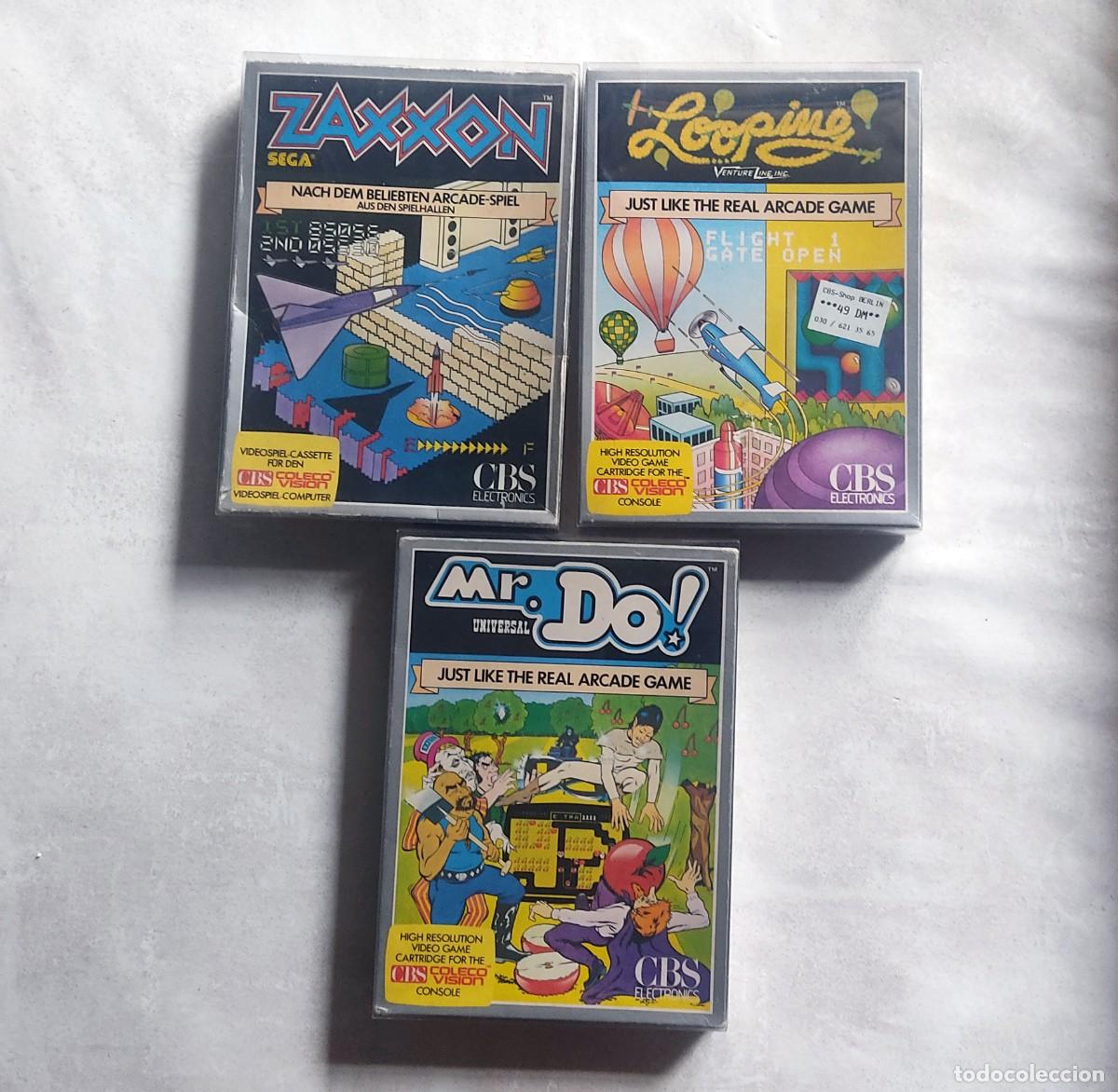 Videojuegos y Consolas: Lote x 3 Precintados Coleco Vision Zaxxon Mr Do! Looping nuevos!