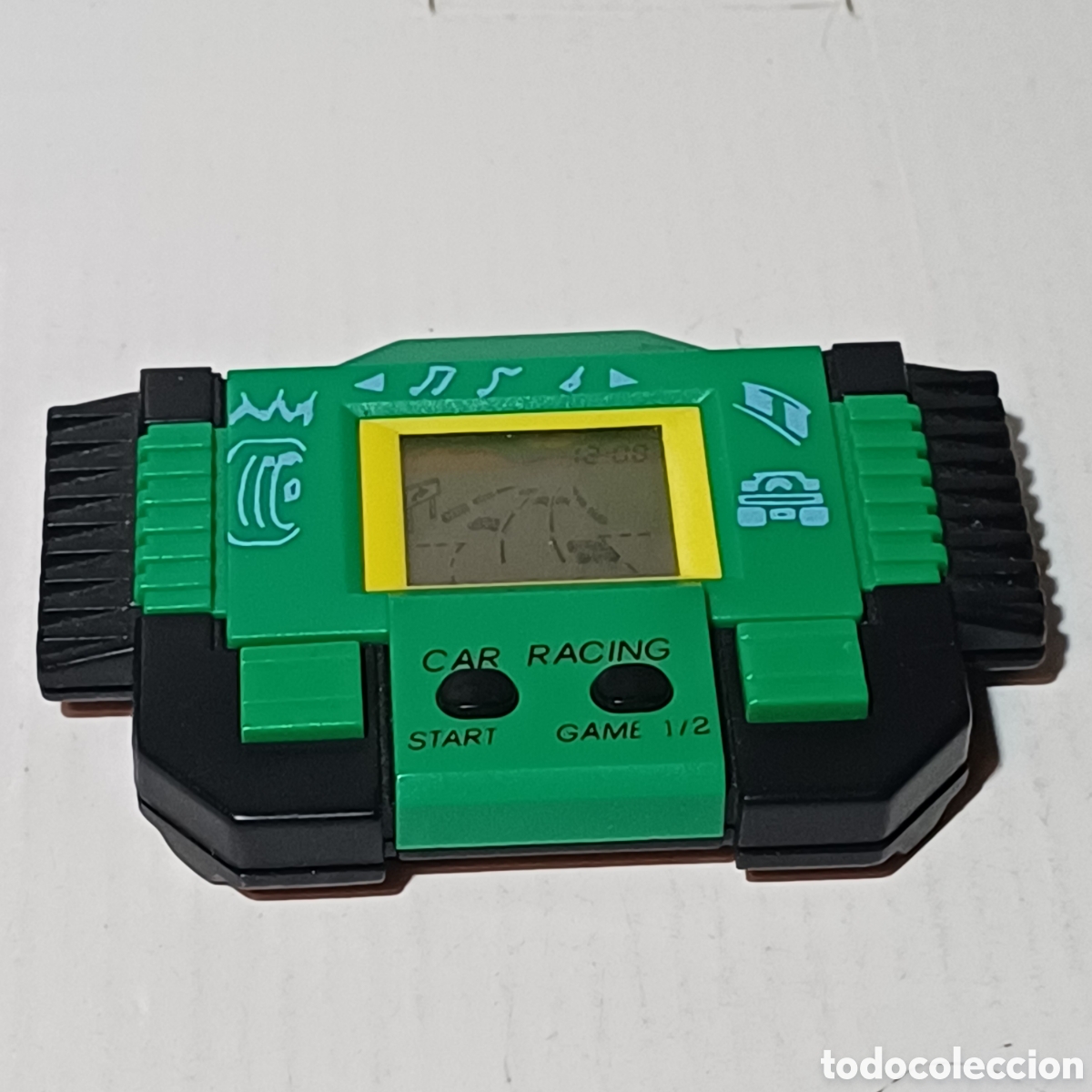 Videojuegos y Consolas: Maquinita m&aacute;quina consola game & watch LCD a&ntilde;os 80 juego car racing coches tapa pila custom
