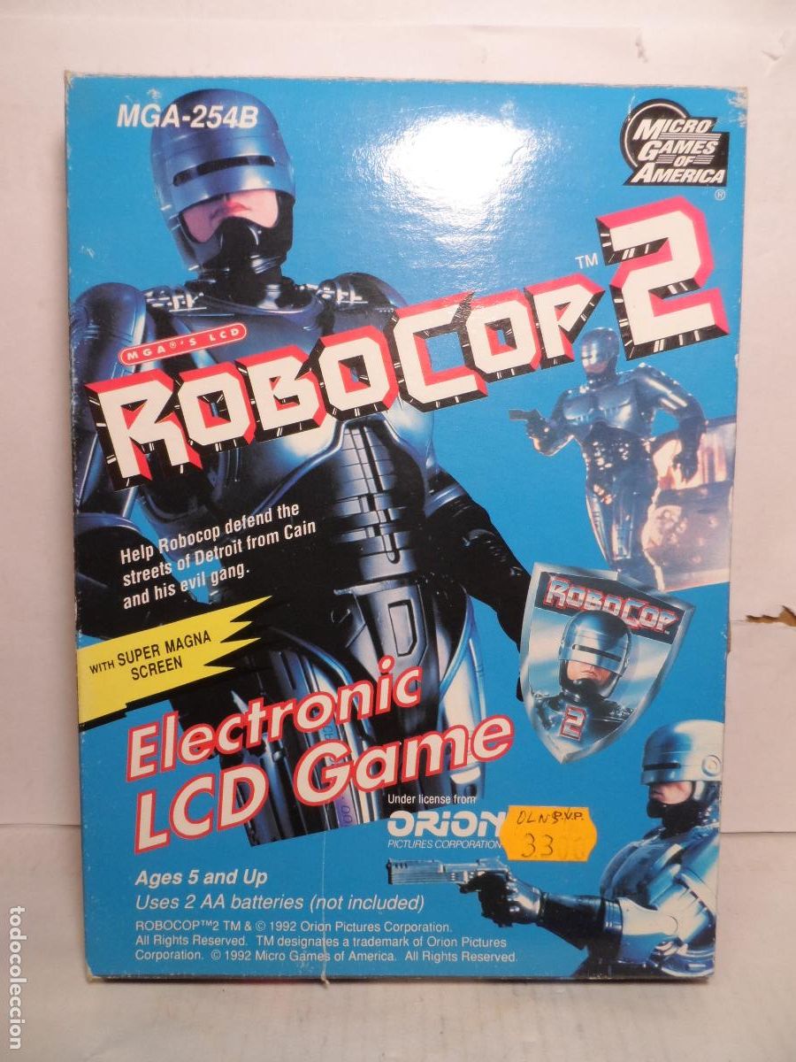 Videojuegos y consolas: CONSOLA LCD ROBOCOP 2 MICRO GAMES OF AMERICA 1992 NUEVO