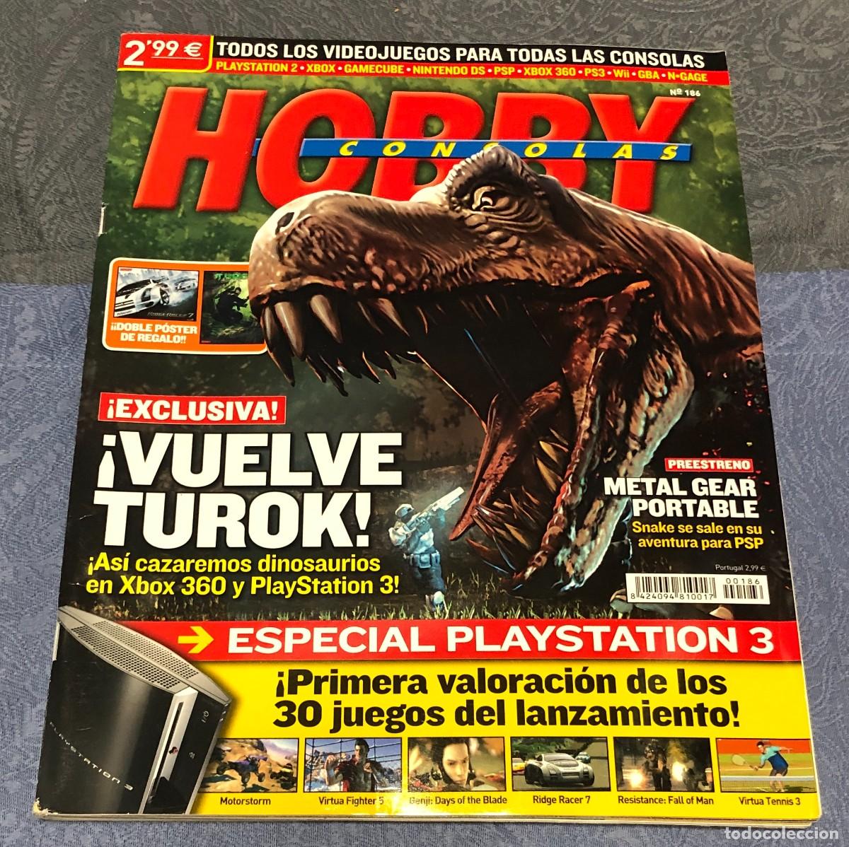 Videojuegos y consolas: Revista Hobby Consolas Numero 186 Turok Playstation 3 Metal Gear Portable