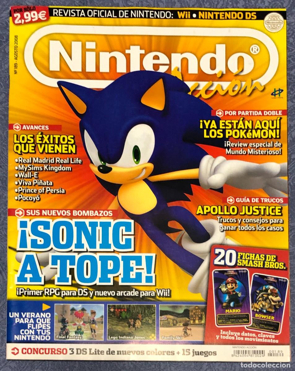 Videojuegos y consolas: Revista Nintendo Accion 189 Sonic Apollo Justice Pokemon Prince of Persia Pocoyo