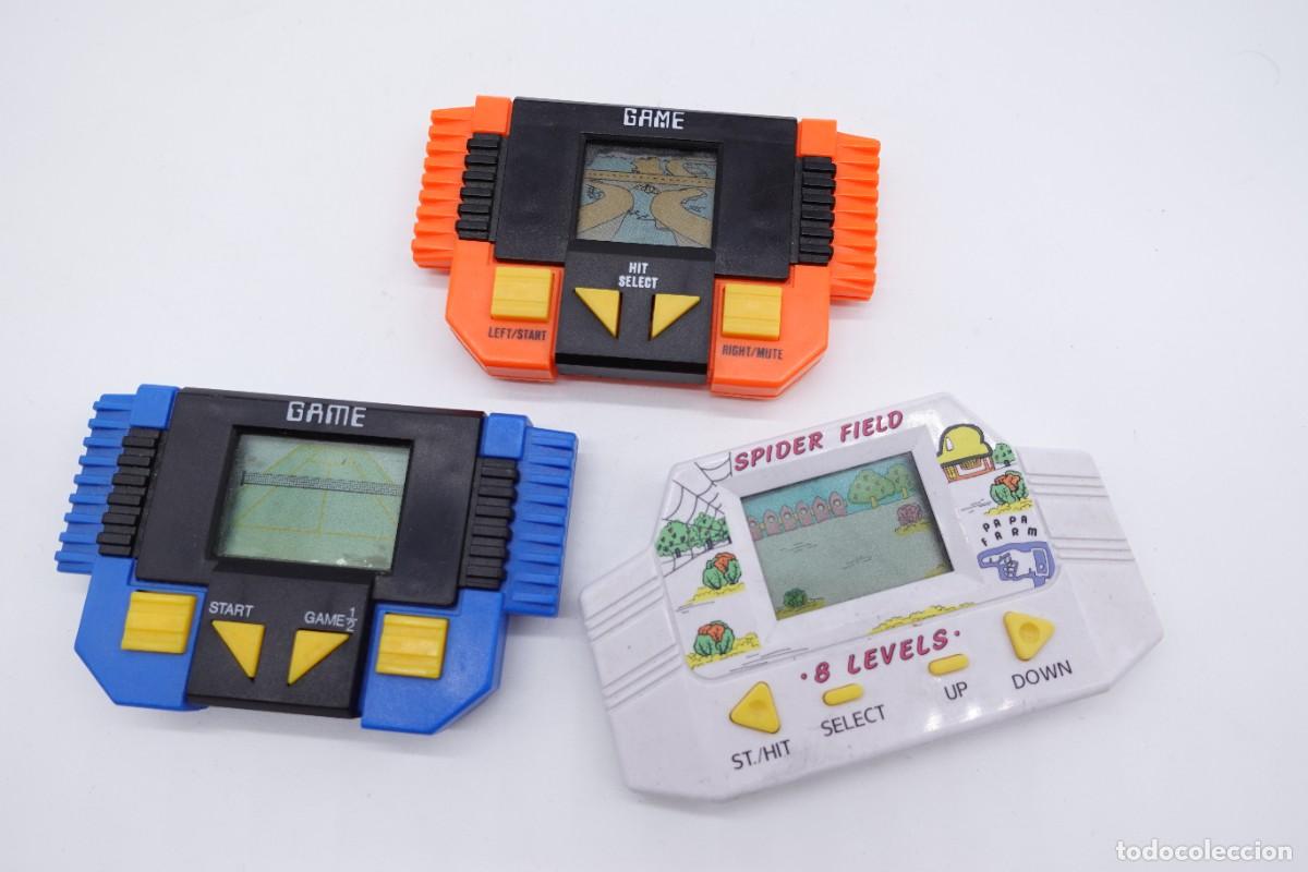 Videospiele und Konsolen: LOTE DE 3 MAQUINITAS LCD TIPO GAME & WATCH (SPIDER FIELD, TENIS Y CARRERAS)