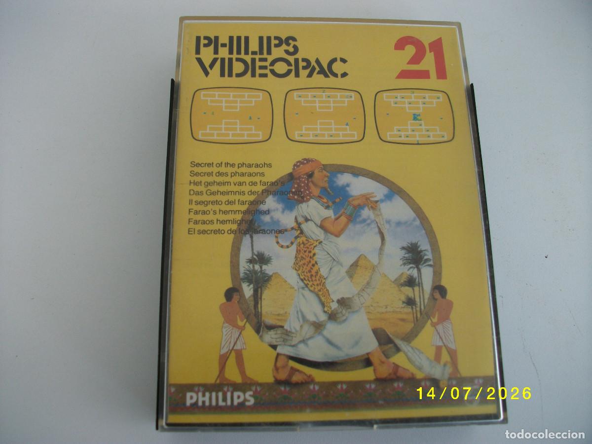 Videojuegos y consolas: VIDEOJUEGO VIDEOPAC PHILIPS EL SECRETO DEL FARAON N&ordm; 21 COMPLETO A&Ntilde;OS 80
