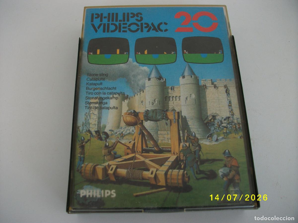Videojuegos y consolas: VIDEOJUEGO VIDEOPAC PHILIPS TIRO DE CATAPULTA N&ordm; 20 COMPLETO A&Ntilde;OS 80