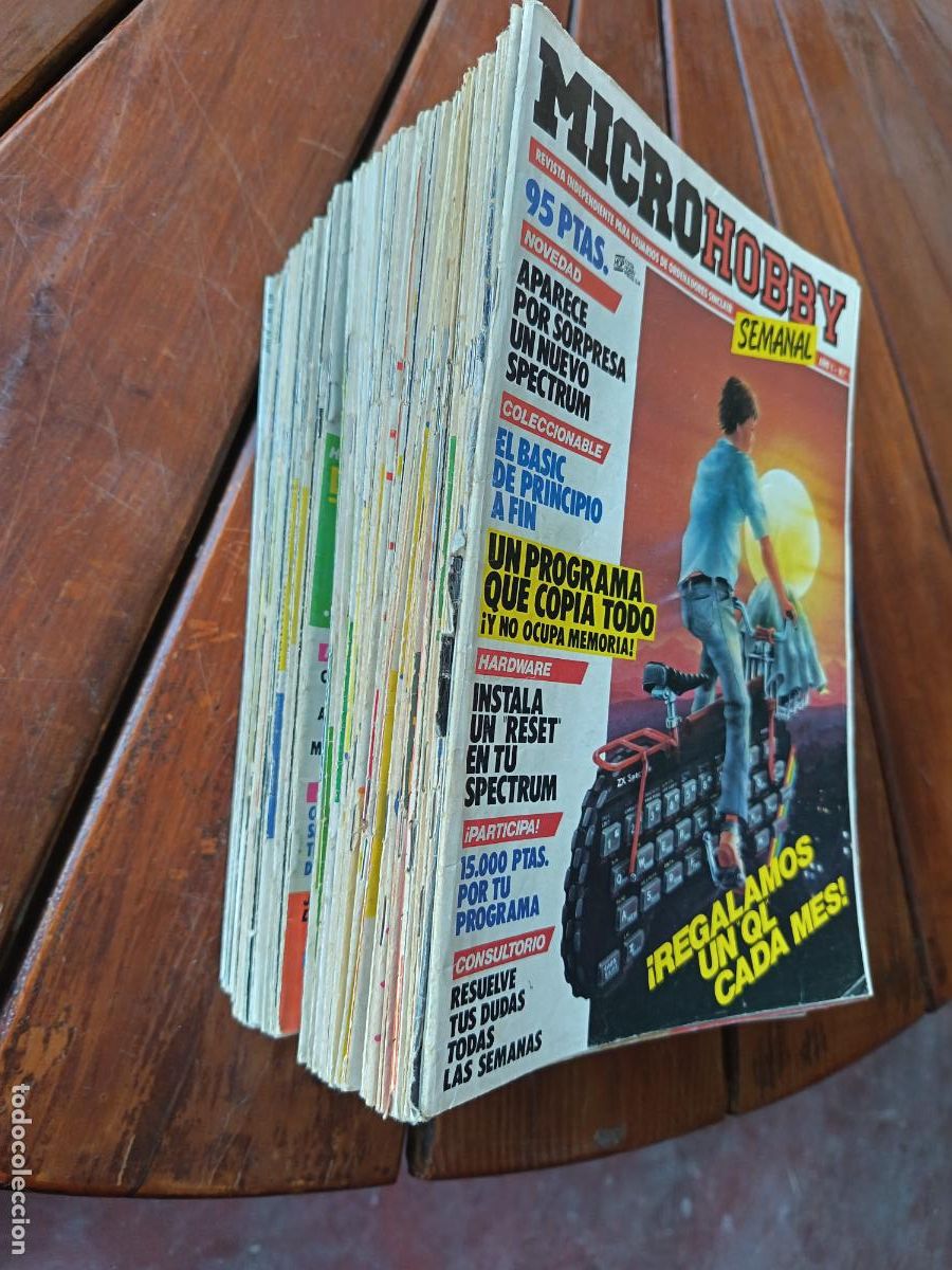 Videojuegos y consolas: LOTE DE 108 REVISTAS MICROHOBBY. LAS DE LAS FOTOS. DEL N&ordm; 1 AL 111.+ EL N&ordm; 204 ESPECIAL.