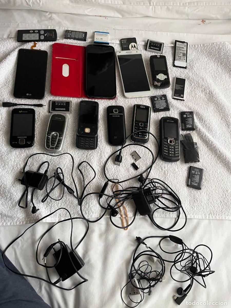 Videojuegos y consolas: LOTE 10 MOVILES MOBILES VINTAGE 3 CARGADORES 2 AURICULARES Y BATERIAS - KREATEN