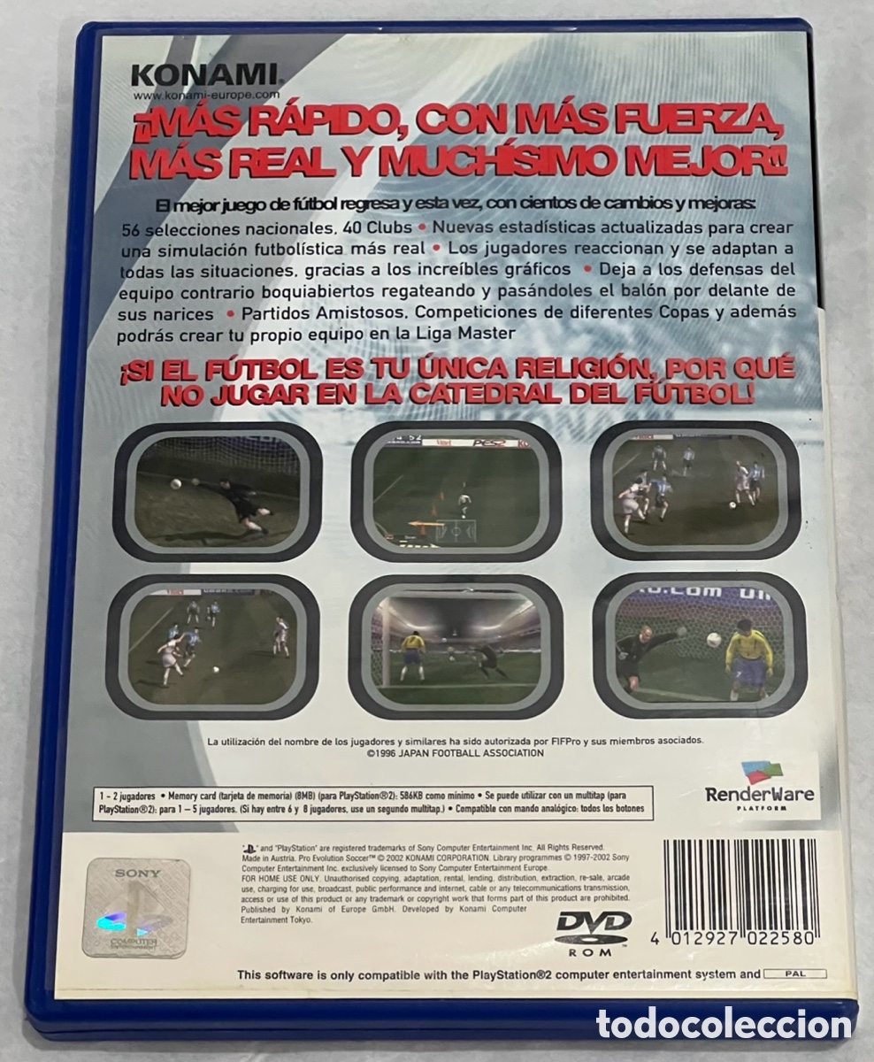Videojuegos y consolas: Videojuego. PlayStation2. Konami. &ldquo;Pro Evolution Soccer 2&rdquo;. 1996. - Foto 2