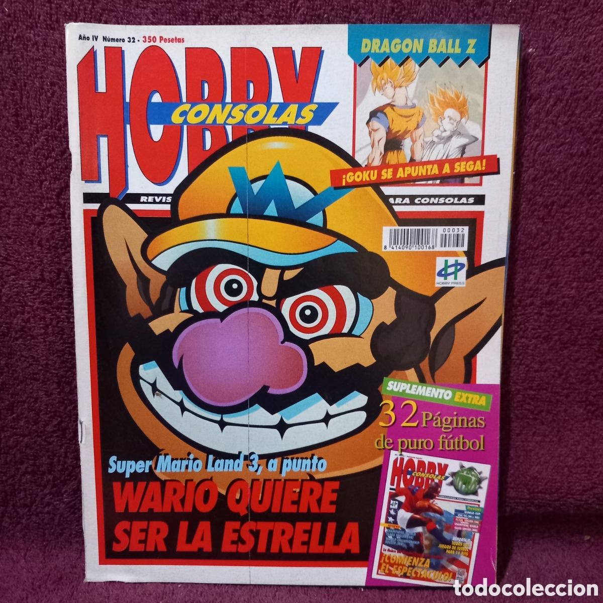 Videojuegos y consolas: REVISTA HOBBY CONSOLAS N&deg;32(SUPER MARIO LAND 3+DRAGON BALL Z)POCAS SE&Ntilde;ALES