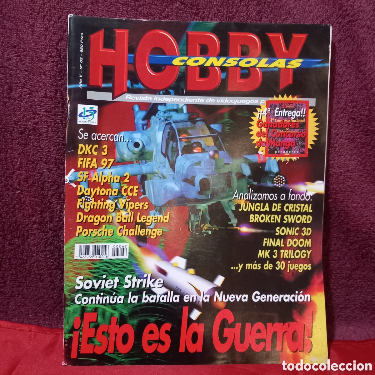 Videojuegos y consolas: HOBBY CONSOLAS N&deg;62/SOVIET STRIKE/DRAGON BALL LEGEND/FIGHTING VIPERS/CONCURSO DE MANGA Y MUCHO MAS!!
