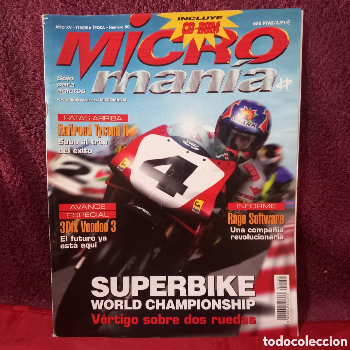 Videojuegos y consolas: MICROMANIA A&Ntilde;O XV 3&deg;&Eacute;POCA n&deg;50/SUPER BIKE WORLD CHAMPIONSHIP+RAI&Ntilde;ROAD TYCOON II y MUCHO M&Aacute;S!!