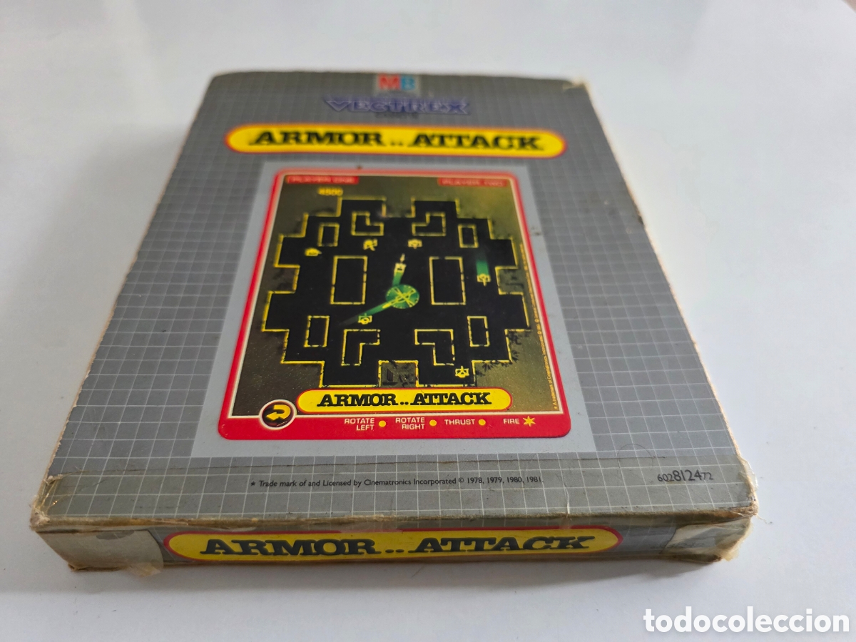 Videojuegos y consolas: Armor Attack Vectrex MB 1983 Caja + Overlay + Cartucho