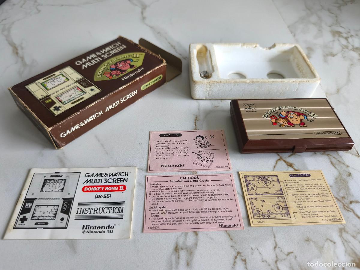 Videojuegos y consolas: Consola Game & Watch Nintendo - Donkey Kong II (JR-55) Multi Screen; en Caja con Manuales (1983)