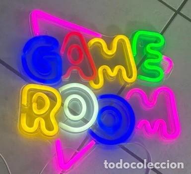 Videojuegos y consolas: LETRERO NEON TIPO LED CON TEXTO GAME ROOM - CONEXION DE ALIMENTACION USB