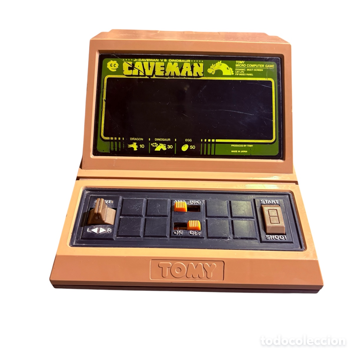 Videojuegos y consolas: Maquinita juego electr&oacute;nico tomy caveman tabletop a&ntilde;os 80 made in japan