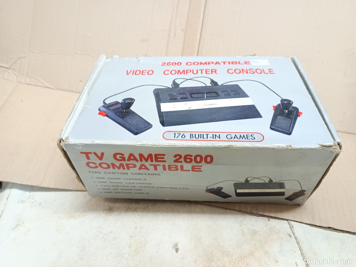 Videogiochi e Consoli: ANTIGUA CONSOLA TV GAME 2600 - TIPO ATARI - COMPATIBLE EN CAJA SIN MANDOS, BUEN ESTADO