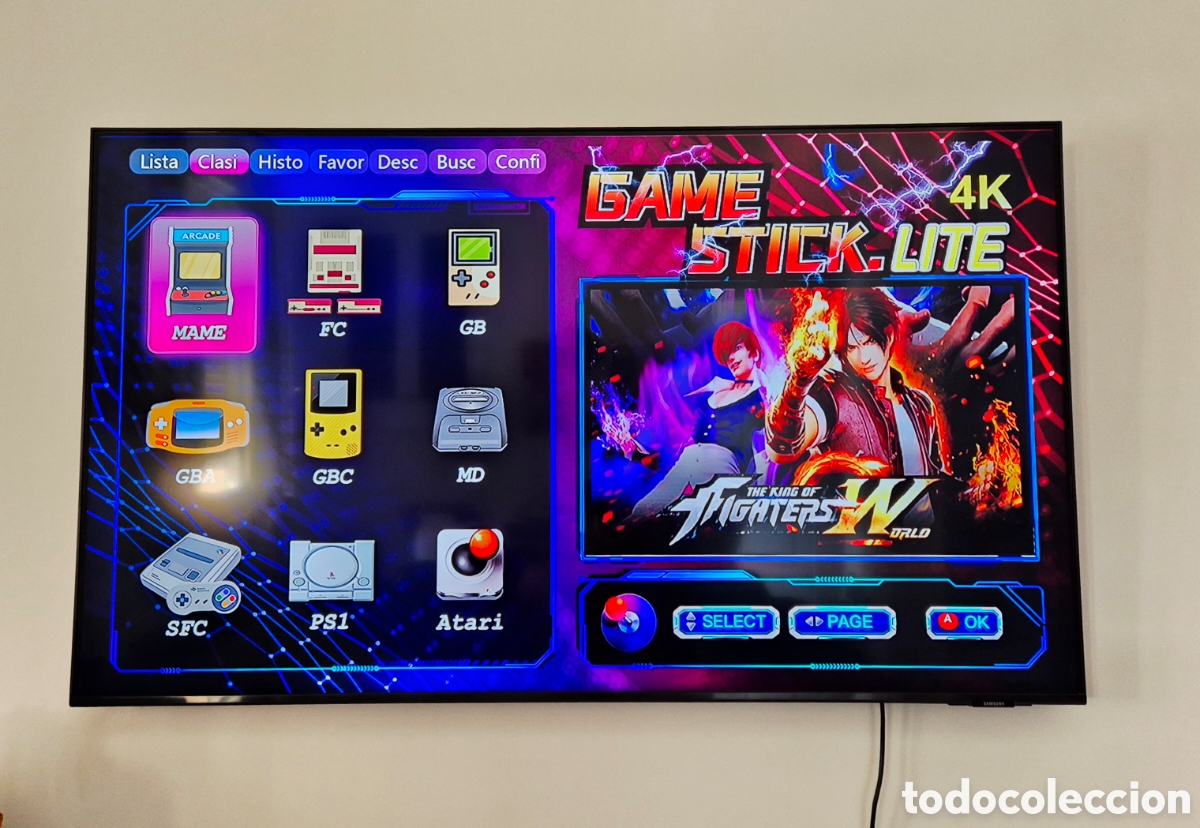 Video Games and Consoles: Consola retro Game Stick Lite 4K HDMI 20000 juegos cl&aacute;sicos arcade + 2 mandos inal&aacute;mbricos