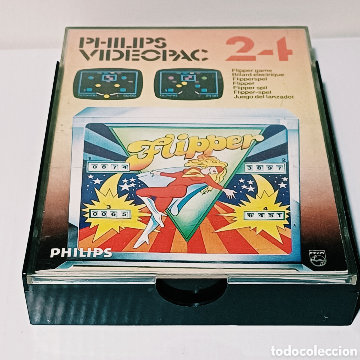 Videojuegos y consolas: Cartucho consola philips videopac GX7000 N&deg; 24 flipper pinball funcionando