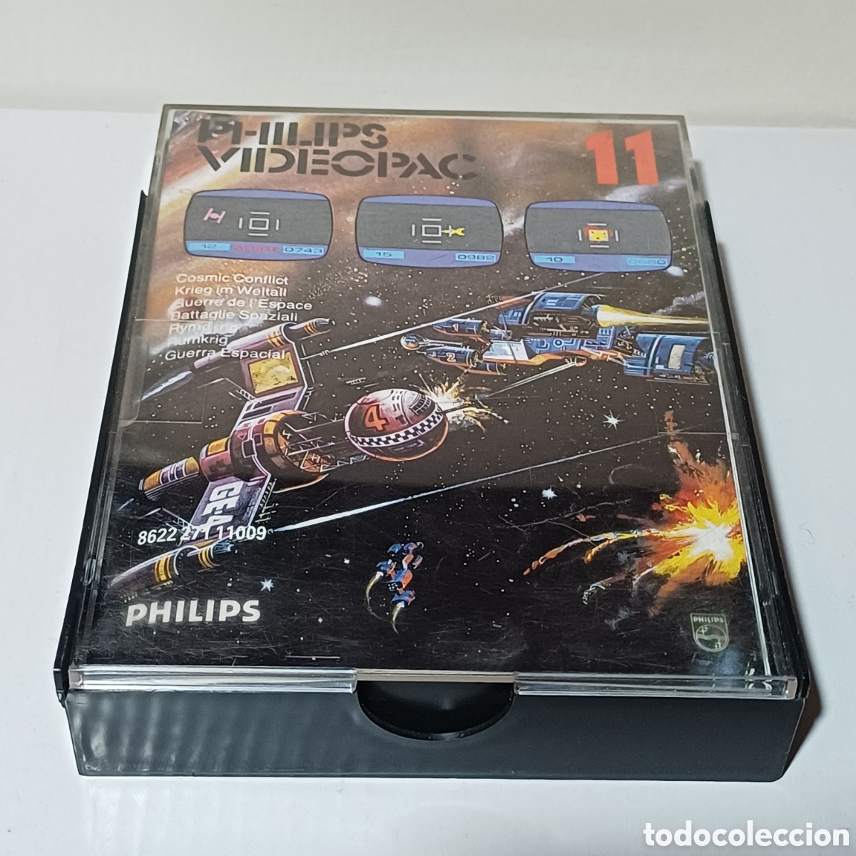Videojuegos y consolas: Cartucho consola philips videopac GX7000 N&deg; 11 Cosmic conflict guerra espacial funcionando