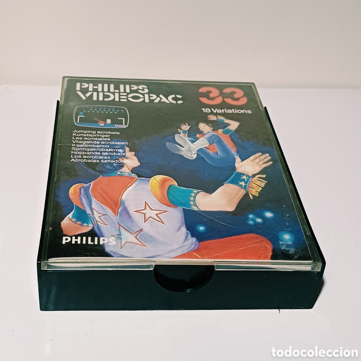 Videojuegos y consolas: Cartucho consola philips videopac GX7000 N&deg; 33 acrobats saltador funcionando