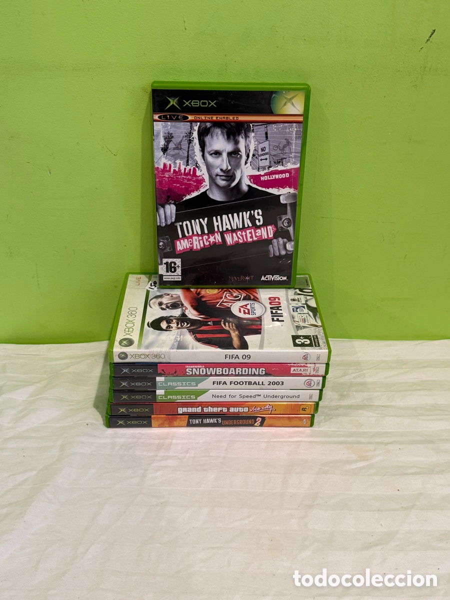 Videojuegos y consolas: Lote de 7 videojuegos Xbox y Xbox 360 &ndash; GTA Vice City, Tony Hawk, FIFA y otros