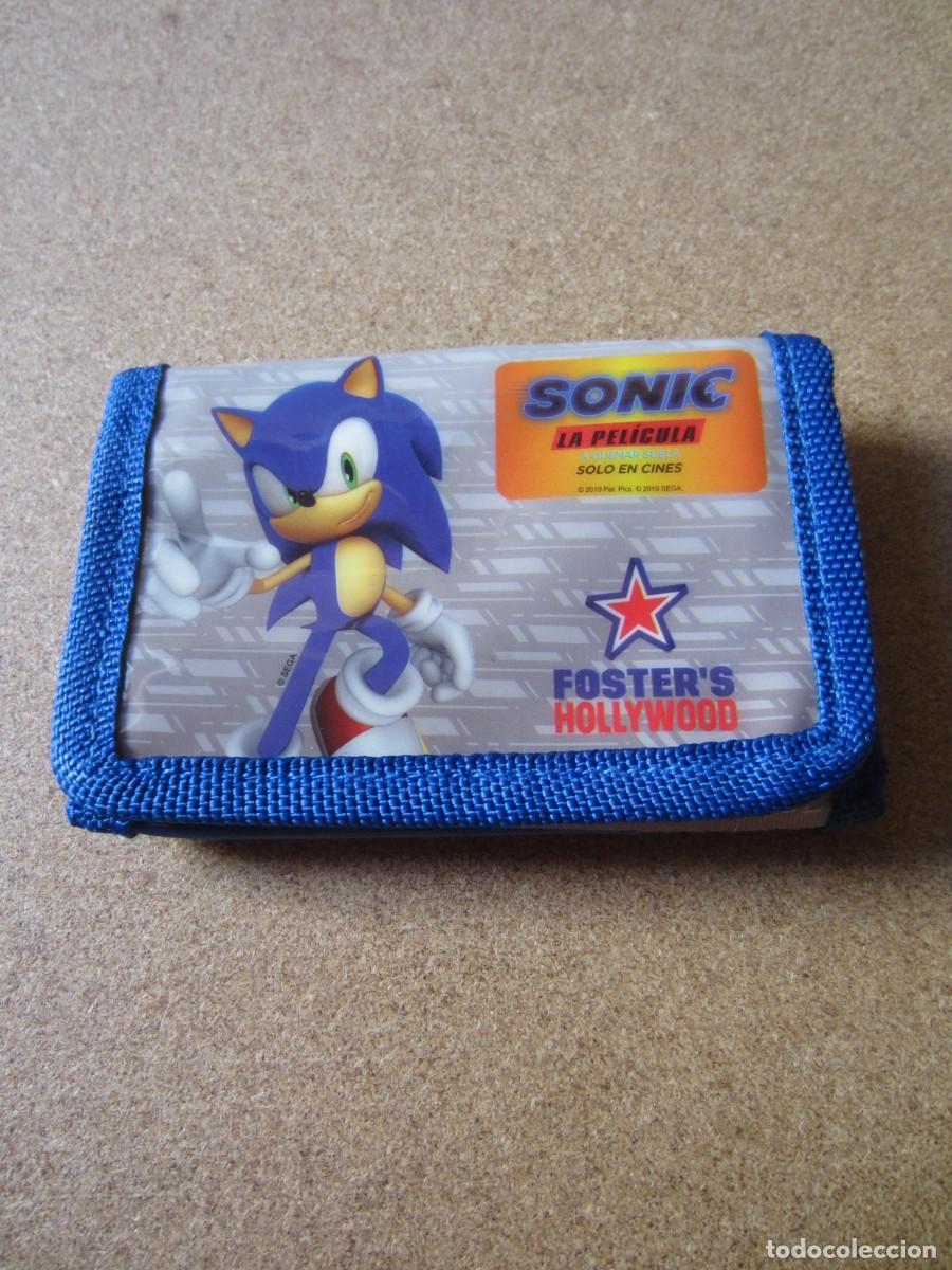 Videojuegos y consolas: Cartera Billetera The Sonic Hedgehog Promocion Foster's Hollywood (Lote 2)