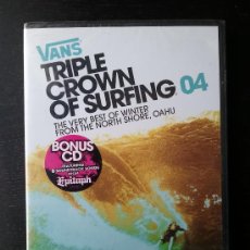 Vídeos y DVD Musicales: VANS - TRIPLE CROWN OF SURFING - DVD + BONUS CD FROM EPITAPH - 2005. Lote 26961797