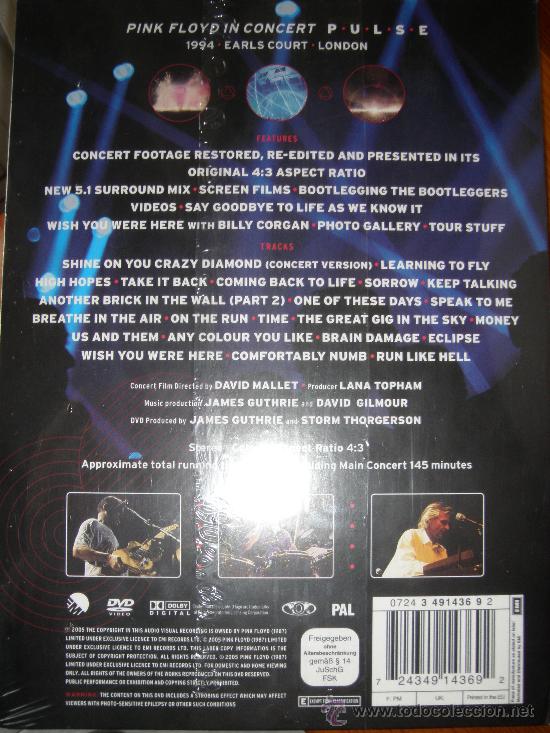 V&iacute;deos y DVD musicales: PINK FLOYD . Pulse x - 2 DVD- - Foto 2