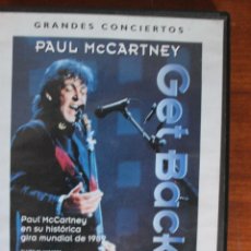 Vídeos y DVD Musicales: PAUL MCCARTNEI: GET BACK – GRANDES CONCIERTOS – DVD MUSICAL -