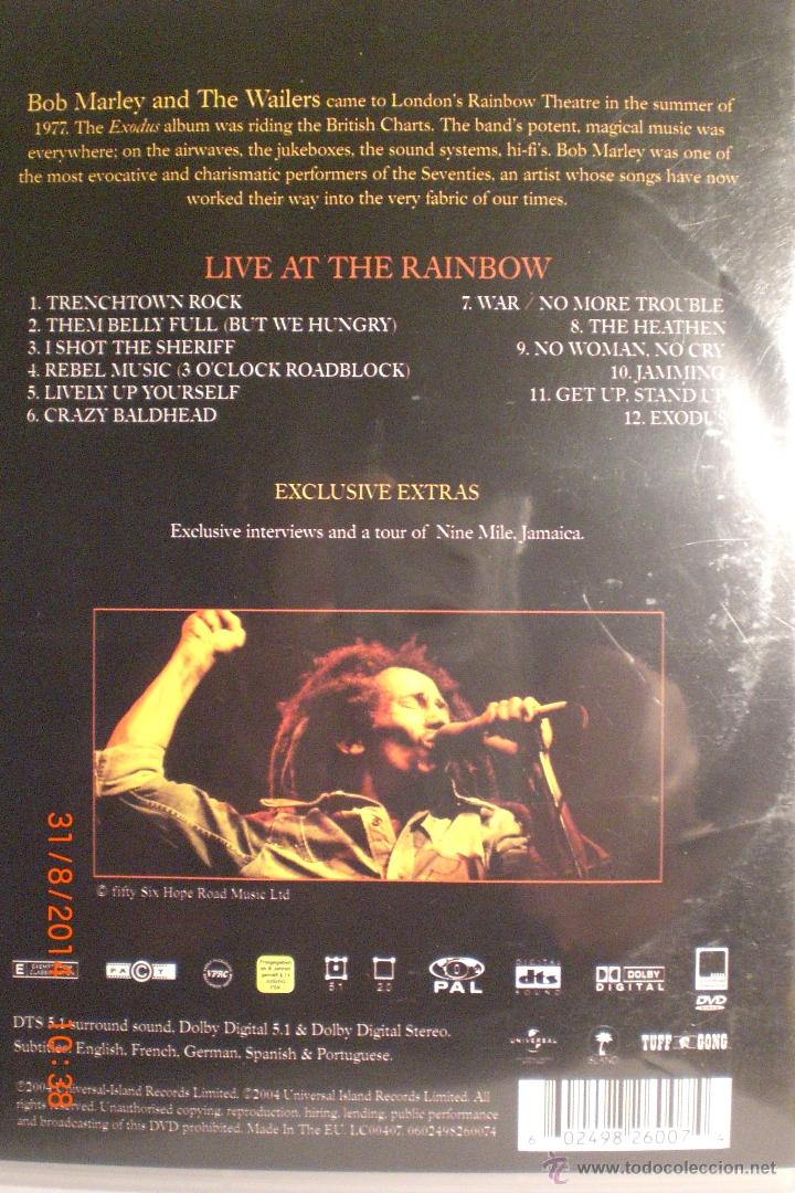 Bob Marley And The Wailers Live At The Rainbow Buy Vhs And Dvd Music Videos At Todocoleccion