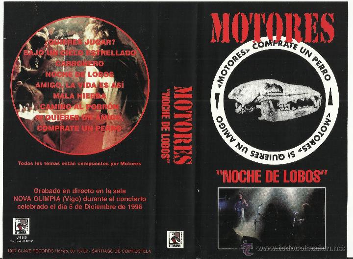V&iacute;deos y DVD musicales: motores vhs noche de lobos.1997
