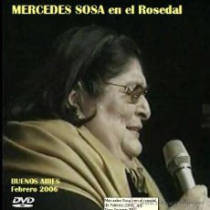 Vídeos y DVD Musicales: MERCEDES SOSA EN DIRECTO EN EL ROSEDAL DE PALERMO (ARGENTINA) 18 FEBRERO 2006 (DVD). Lote 236235395