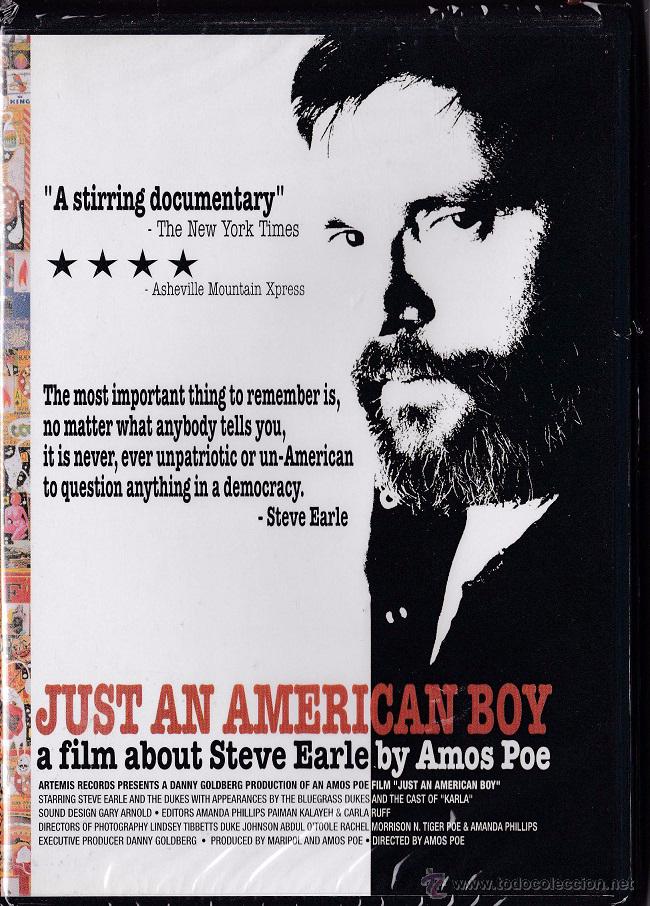 Musikvideos und DVDs: Just an American Boy - A film about Steve Earle by Amos Poe - Precintado