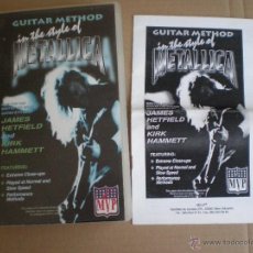 Video e DVD Musicali: METALLICA - GUITAR METHOD IN THE STYLE OF...-VIDEO VHS MVP 1996 // TRASH METAL HEAVY