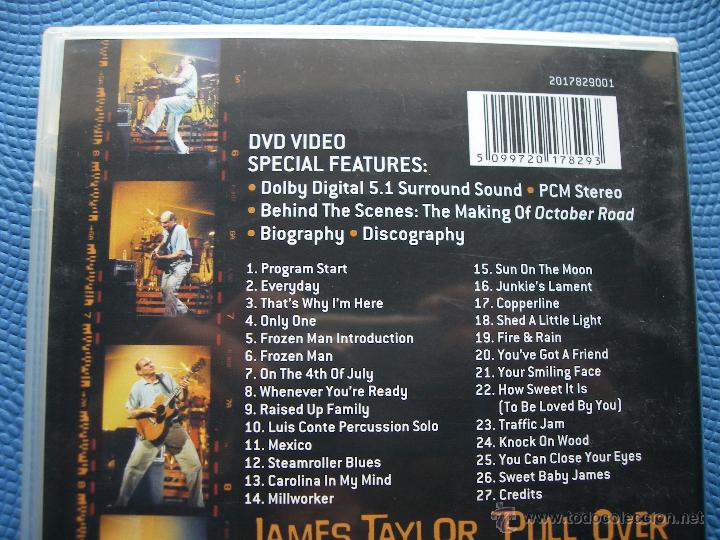 V&iacute;deos y DVD musicales: JAMES TAYLOR PULL OVER DVD EU 2002  PDELUXE - Foto 3
