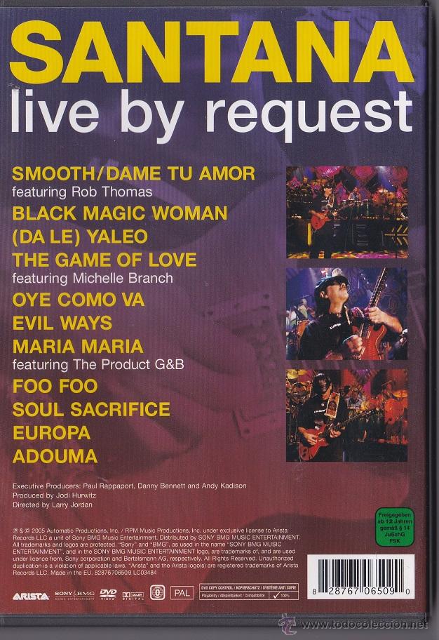 V&iacute;deos y DVD musicales: Santana - Live By Request - Foto 2