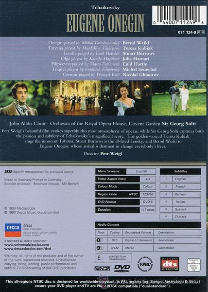 V&iacute;deos y DVD musicales: DVD EUGENE ONEGIN TCHAIKOVSKY - Foto 2