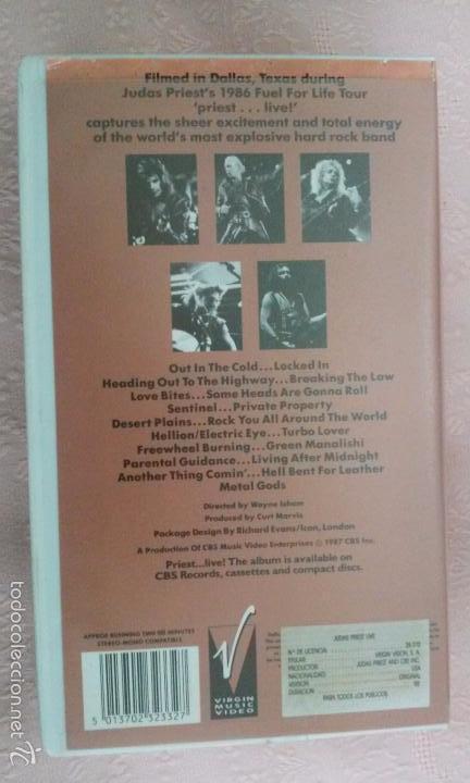 V&iacute;deos y DVD musicales: JUDAS PRIEST...LIVE! VHS - Foto 2